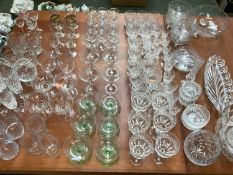 Quantity of glass, to include wine glasses, glass bowls, etc