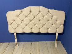 Beige head board for a double bed. 150cmW; In very good condition