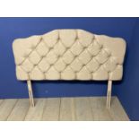 Beige head board for a double bed. 150cmW; In very good condition
