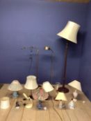 Quantity of lighting to include standard lamps, table lamps etc