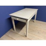 Painted side table with single drawer and Grey painted dresser top (no base)