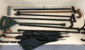 Quantity of sticks and umbrellas