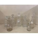 Quantity of C19th and C20th decanters
