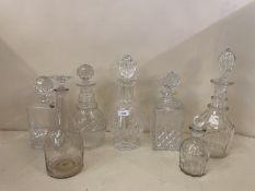 Quantity of C19th and C20th decanters