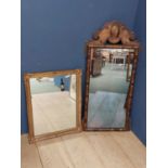 Modern gilt framed wall mirror, 69 x 52cm, and another mirror