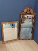 Modern gilt framed wall mirror, 69 x 52cm, and another mirror