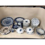 Rosenthal blue and white china, and a quantity of other blue and white china, and drainers and
