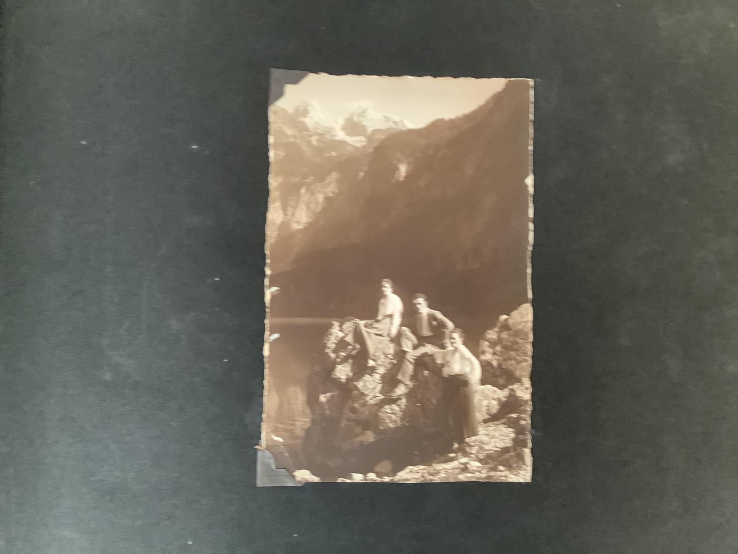 An album of black and white photographs and postcards, mainly 1930s and 1940s, Europe; and a - Bild 11 aus 13