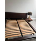 A contemporary bed, Superking size, with new mattress, with integral bedside tables