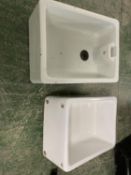 Two white royal Doulton Belfast sinks