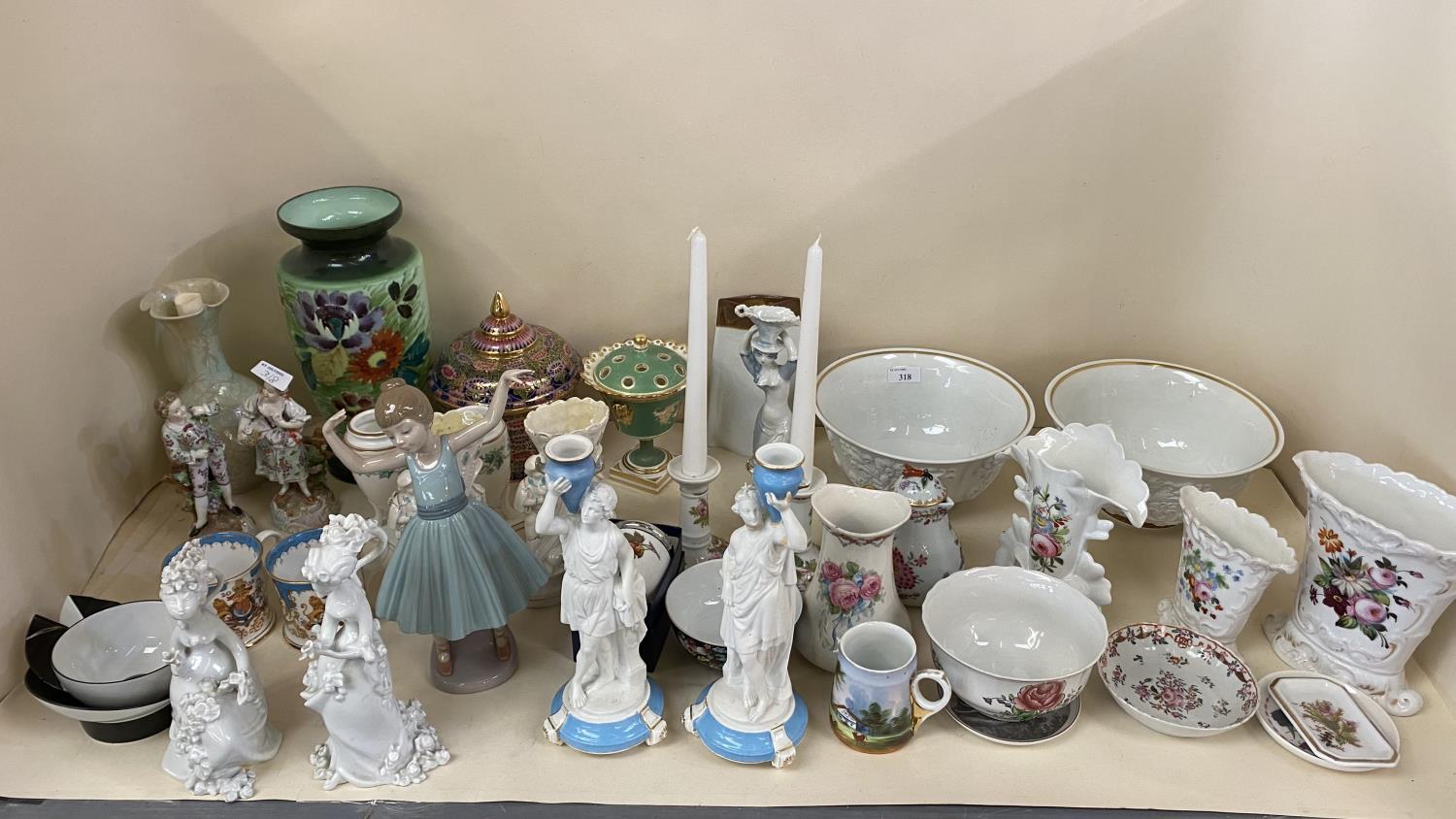 Pair of Rosenthal White Baroque Versace Bowls and a quantity of other decorative china wares