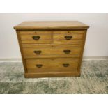 Small modern oak style chest of 3 drawers, a Jacobean style modern chest, and a pine chest, all as