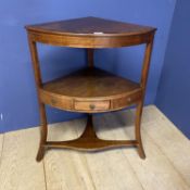 A mahogany corner washstand