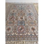 Large pastel colour rug, made in Morocco, 300 x 210cm