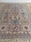 Large pastel colour rug, made in Morocco, 300 x 210cm
