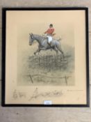 Snaffles print, Swagger but a Workman, signed in pencil lower left, blind stamp, framed and