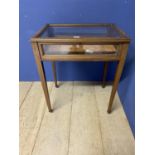 Bijouterie glazed display cabinet, on tapering legs 60 x 42 x 71 H cm