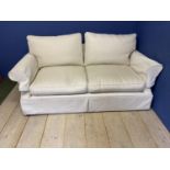 A good contemporary two seater sofa, "SOFAS & STUFF" upholstered in cream herringbone fabric,