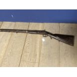 Am English heavy bore percussion cap hunting rifle, late C19th, 115cm