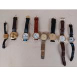 Collection of C20th vintage watches, to include an Omega de ville rectangular cased wrist watch