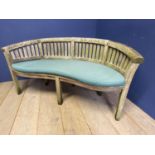 Single garden banana benches, 155cm W