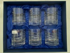 Set of 6 Royal Worcester glass crystal tumblers in a presentation box