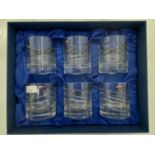 Set of 6 Royal Worcester glass crystal tumblers in a presentation box