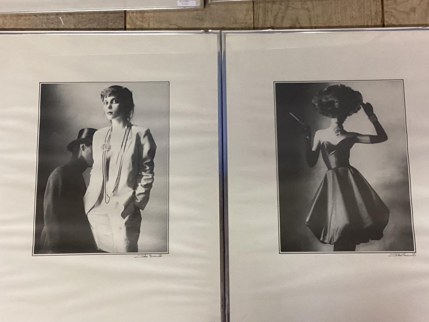 A Collection of John Swannell, black and white, fashion photographer images, including a large - Bild 2 aus 13