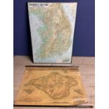 A tourist map of Korea and an old map of the Isle of Wight