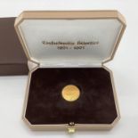 Swiss, Helvetica 250 franc gold coin, commemorative 1291-1991 confederation Helvetica