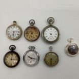 Collection of pocket watches and stop watches for spares or repairs