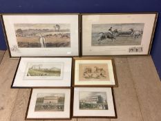 Two framed and glazed Snaffles Print, The Finest View in Europe, signed in pencil lower right; and