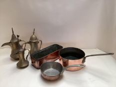 Quantity of brass and copper wares