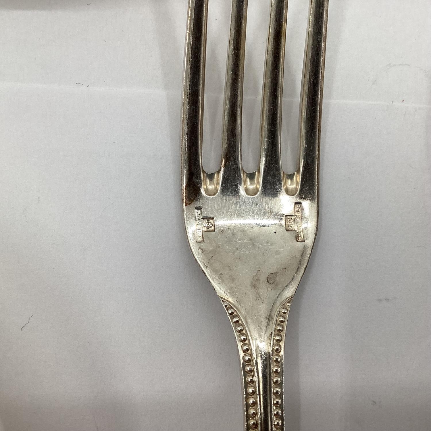 A large collection of French Flatware by Christofle France to include white metal handled knives - Image 6 of 12