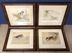 After George Vernon Stokes (173-1954), set of 4 sporting prints, of gun dogs and hounds,