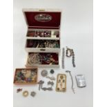 Large collection of costume jewellery to include Scottish Hardstone examples, Marcasite and