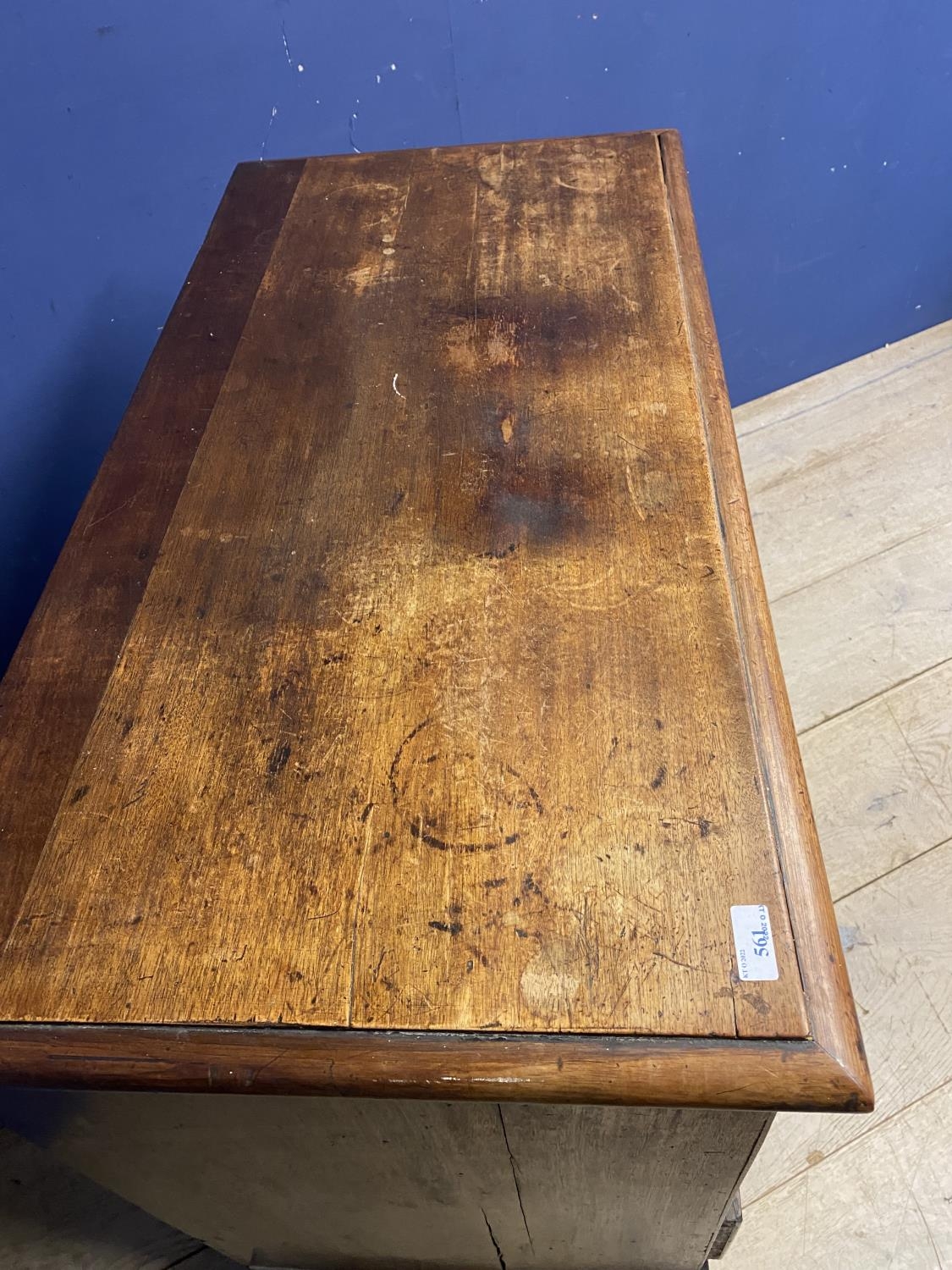 George III mahogany chest of 4 long drawers, condition: some wear and losses, see photos - Image 2 of 3