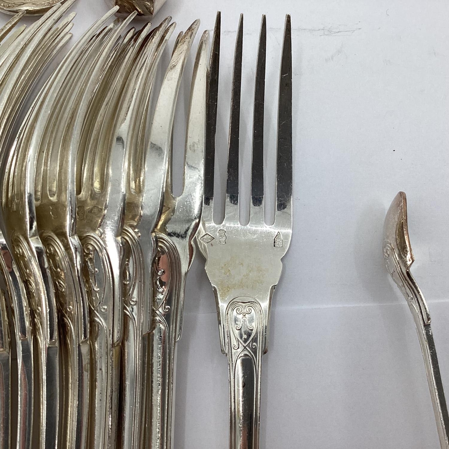 A large collection of French Flatware by Christofle France to include white metal handled knives - Image 10 of 12