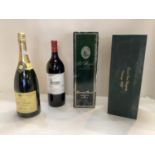Four bottles to include A Magnum of 2003 Chateau Lagrange Saint-Julien; A Magnum of Joseph Perrier