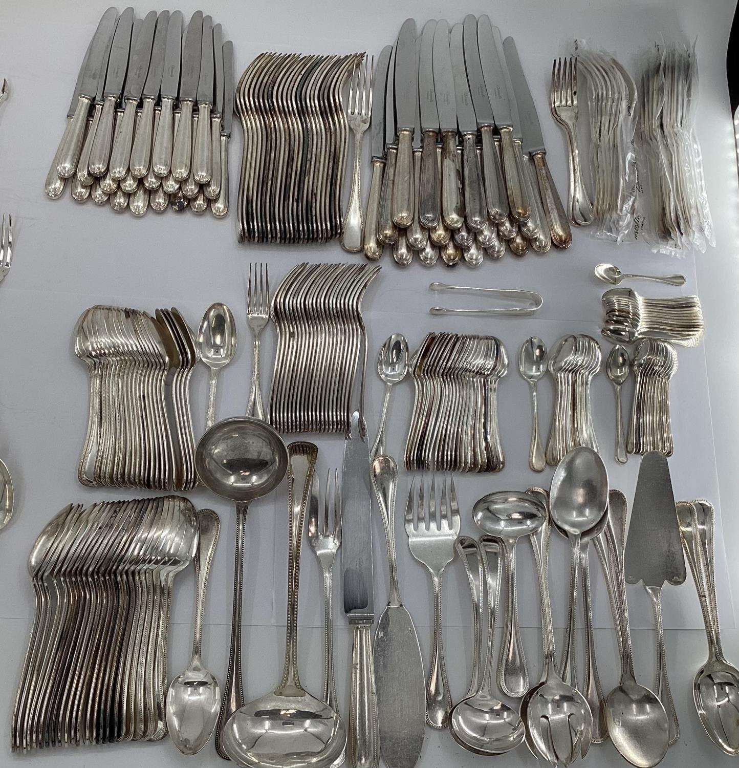 A large collection of French Flatware by Christofle France to include white metal handled knives - Image 2 of 12