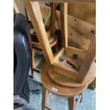4 wooden bar stools
