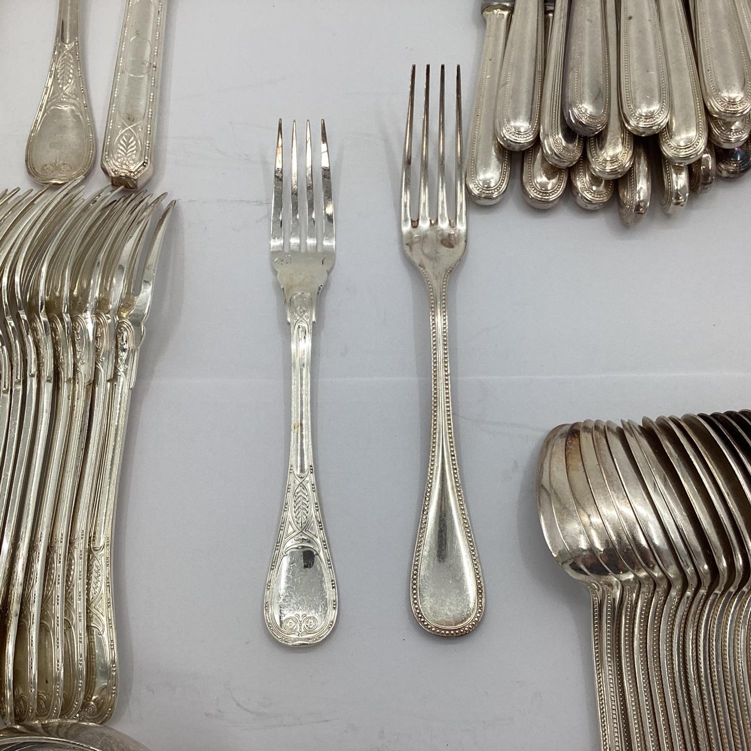 A large collection of French Flatware by Christofle France to include white metal handled knives - Image 11 of 12