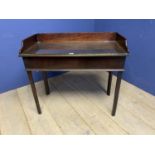 C19th mahogany wash stand with galleried top