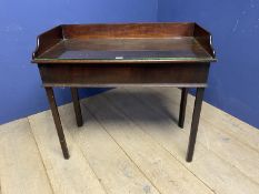 C19th mahogany wash stand with galleried top