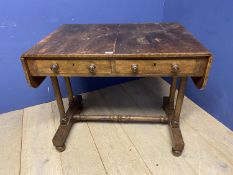 Sofa table and 2 dining chairs, and a Windsor style kitchen chair