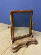 A small dressing table swing toilet mirror, faded mahogany, 58cmH and a quantity of other sundry