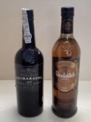 A bottle of 1978 Vintage Port, Fonseca Guimaraens, and a bottle of Glenfiddich 1991 Vintage