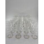 Large collection of good C20th French glass by St Louis to include Champagne (21), White wine (16) ,