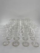 Large collection of good C20th French glass by St Louis to include Champagne (21), White wine (16) ,