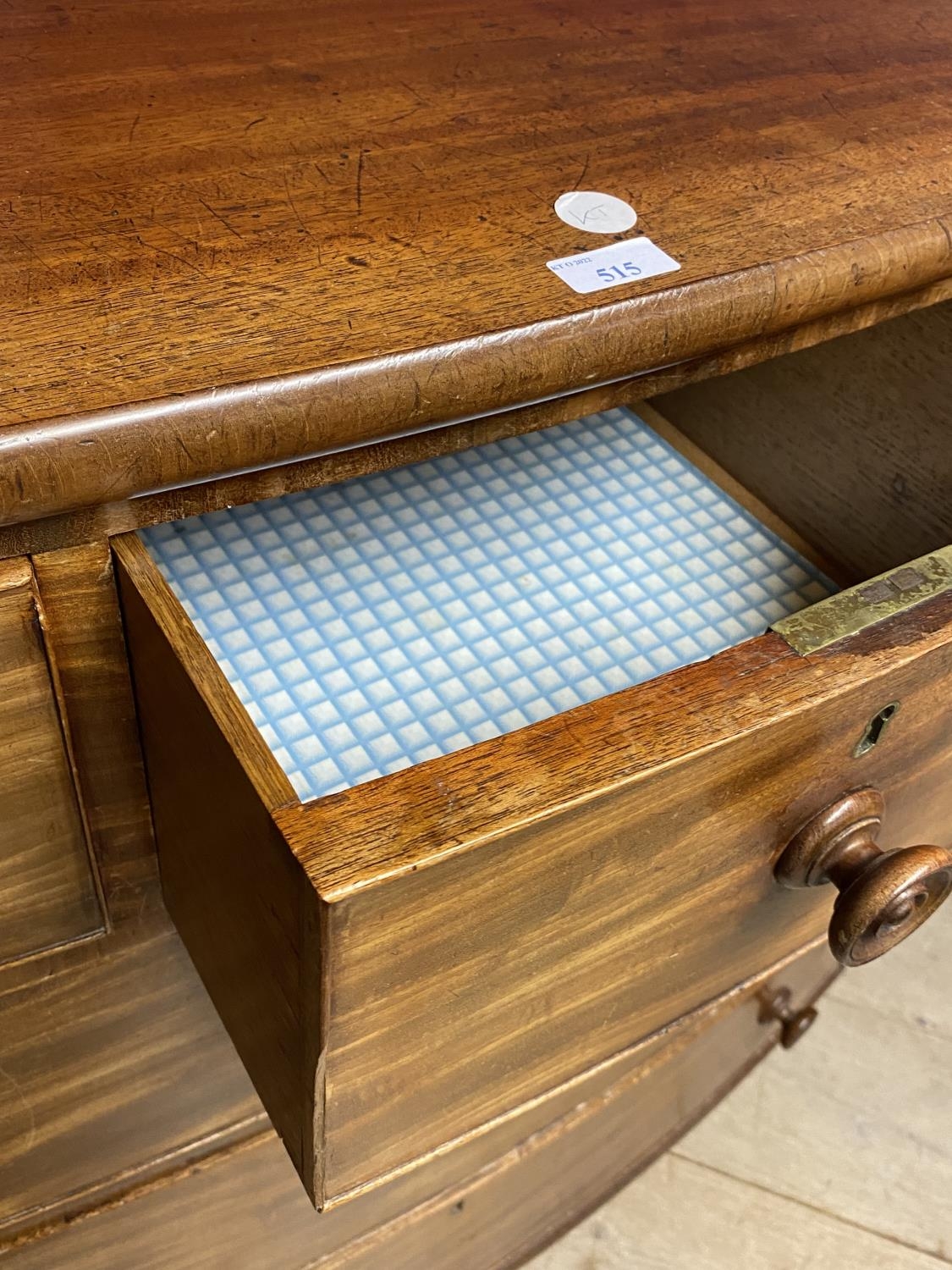 Victorian mahogany chest of drawers with 3 small drawers above three long drawers - Image 3 of 3